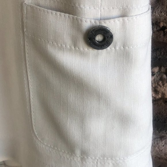 Tommy Bahama 100% Silk Ivory Drawstring Shorts - Picture 4 of 8